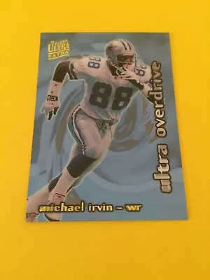 1995 MICHAEL IRVIN INSERT Football Card-ULTRA OVERDRIVE (Cowboys 1988-1999) MINT • $0.99