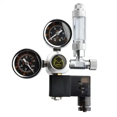 Aquarium System Dual Gauge Co2 Pressure Regulator Bubble Counter Solenoid • £37