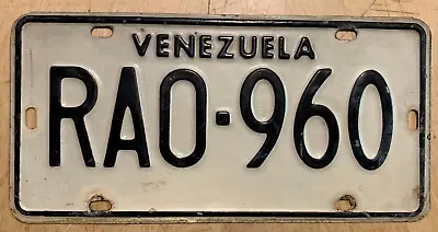 Venezuela Auto License Plate   Rao 960   South America • $29.99