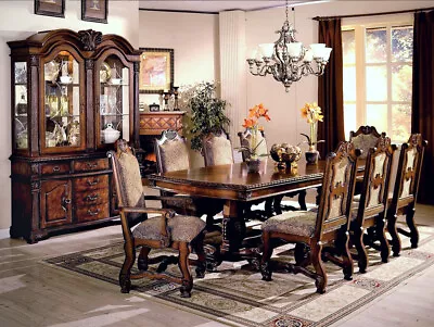 NEW Old-World Formal 72-108  Cherry Brown Extendable Table Chair Traditional Set • $2599.99