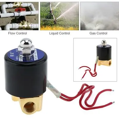 1/4  AC 110V Electric Solenoid Valve For Water Oil Gas Control Normally Closed • $14.78