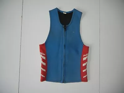 Vtg 80s 90s ALEEDA Blue/Red Warm NEOPRENE WETSUIT VEST Surf Beach Jacket Men's M • $29.99