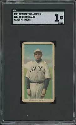 1909 T206 Rube Marquard Poor Piedmont 150 Sgc 1 Baseball New York Giants • $210