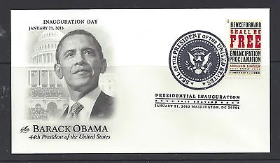2nd Term Obama Inaugural Cover 1/21/13 Pres. Obama -Emancipation Proc.   Stamp • $4.25