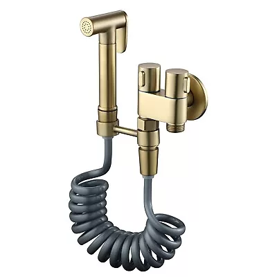 £87.71 • Buy Brass Handheld Bidet Sprayer Set For Toilet Hand Bidet 2 Handles Faucet Valve