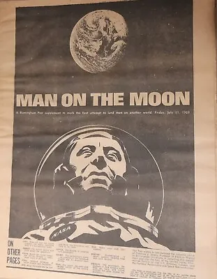 Genuine Neil Armstrong Signed 1969 AUTOGRAPH Moon Landing Newspaper  • £2250