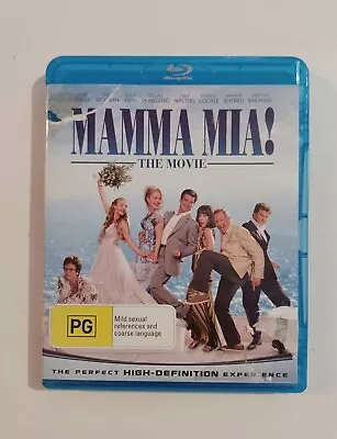 Mamma Mia The Movie Blu-ray Region Free GC Ex-rental Meryl Streep Free Post • $6.95