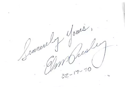Elvis Presley Autograph Coa • $850