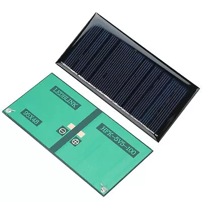 2Pcs Solar Cell Panel 0.5W 5.5V Polycrystalline Silicon Solar Charger Board AOS • $9.35