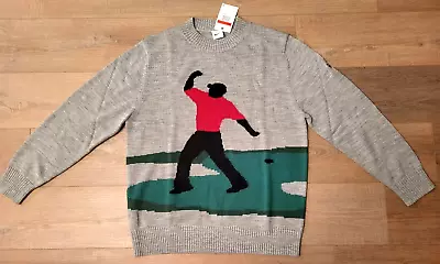 Nike Golf Tiger Woods Fist Pump DA 4151-063 Crew Neck Knit Wool Sweater Large L • $112.50