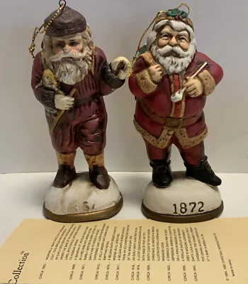 Vintage Memories Of Santa 2 Porcelain Figures-1867 & 1872 1984 Christmas EveTM • $34.99