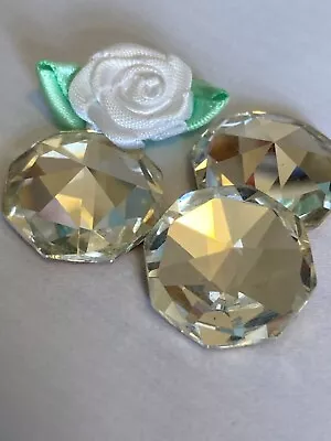 £3.75 • Buy Preciosa Vintage Rhinestone Star Point Octagon 20mm Pack 3 Crystal CRAFT REPAIR