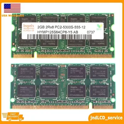 $23.76 • Buy 2GB OEM 200pin Laptop Memory Replacement PC5300 DDR2-667 Hynix Sodimm PC2-5300