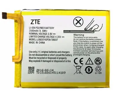 ZTE Battery For ZTE Blade V7 / V7 Lite Li3825T43P3h736037 4.35v 2500mAh 9.5Wh • £7.99