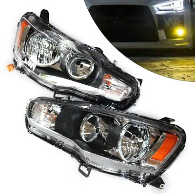 Fits Mitsubishi Lancer 2008-2017 Pair Halogen Headlights Headlamps Left + Right • $172