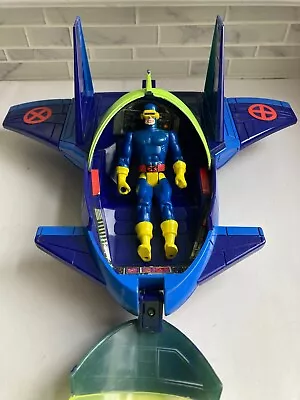 VTG '95 X-Men Mini Blackbird Jet Marvel Comic Book/Blueprint/CYCLOPS Figure Lot • $14.50