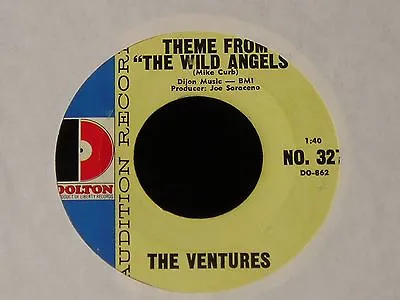 The Ventures-Theme From The Wild Angels-RARE 1967 Surf PROMO 45-CLEAN! • $14.99