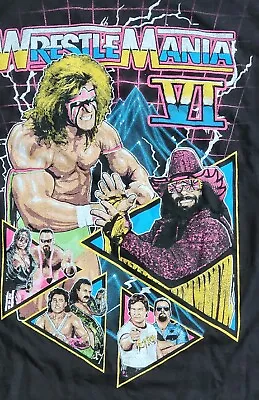 WrestleMania VI T-Shirt Sz Small WWE Wrestling 2021 Macho Man Ultimate Warrior  • $15