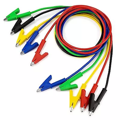 Dual Ended Crocodile Alligator Clips 15A Test Lead Wire Cable With Insulators C • $7.99