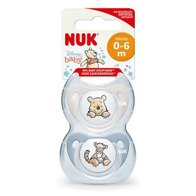 £7.97 • Buy NUK Winnie The Pooh Silicone Soothers 0-6 Months Boy - 2 Soothers