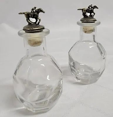 Blanton's Bourbon Miniature Glass Bottles With Stoppers Set Of 2 NEW • $38.50