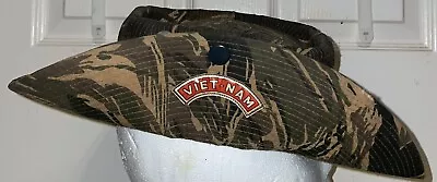 Vietnam War Early Advisor Tigerstripe Cowboy / Bush Hat Named With Tab • $349.99