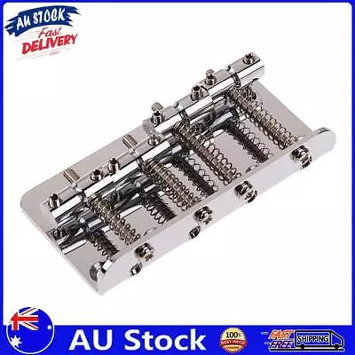 AU Chrome Vintage Style Bridge For Fender Jazz Bass Guitar 4-String With 4 Scr • $10.69