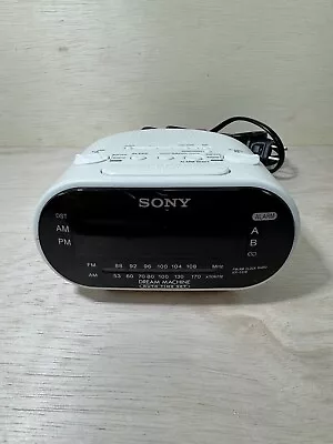 Vintage Sony Dream Machine AM/FM Dual Alarm White Clock Radio ICF-C318 Retro • $27.99