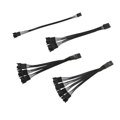 4 / 3 Pin PWM Fan Y Splitter 14cm Extension Cable Lead Hub. 1 To 2 3 4. CPU. UK. • £2.75