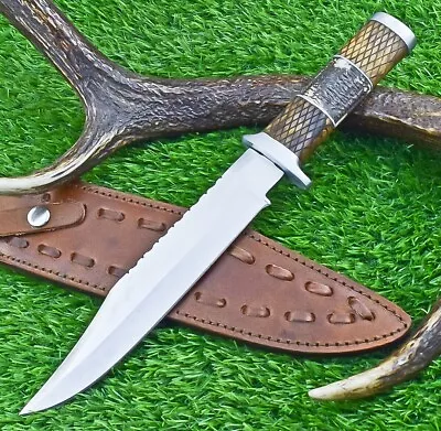 13  Custom Hand Forged D2 Steel Blade Bowie Knife Hunting CAMPING Knife EX-7112 • $4.25