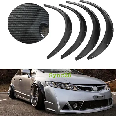 For Honda Civic FA FB FD FG 4pc Carbon Fiber Fender Flares Body Kit Wheel Arches • $75.99