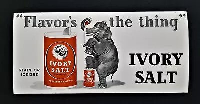 Vintage IVORY SALT Worcester Salt Co INK BLOTTER AD PAPER Elephant • $28.95