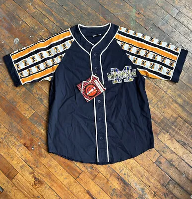 Vintage 90s Michigan Wolvernies Baseball Jersey NOS  • $39.88