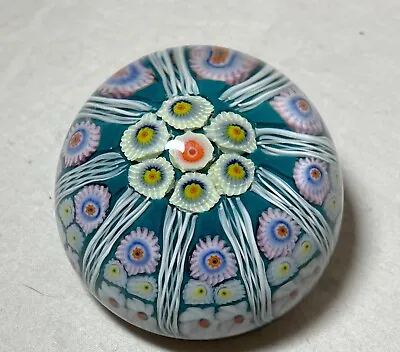 Vintage Hand Blown ITALIAN Murano Art Studio Glass Millefiori Paperweight Sphere • $129.99