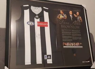 $900 • Buy Collingwood Magpies Dane Swan Brownlow Medal Limited Edition With Signed Jersey 