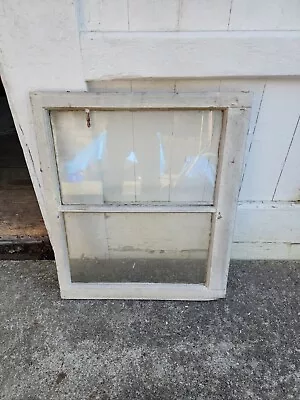 Window 2 Pane Antique 21 1/2 X 25 1/4 Inches Glass Vintage • $175