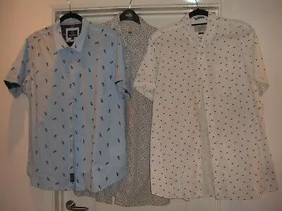 3 Mens Xl Short Sleeve Shirts Jack Jones/ Threadbare • £6.99
