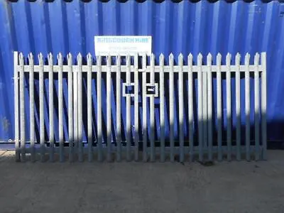 Used Palisade Double Gate - Galv - 1.800mtr High X 4.000mtr Wide D Triple Point • £834