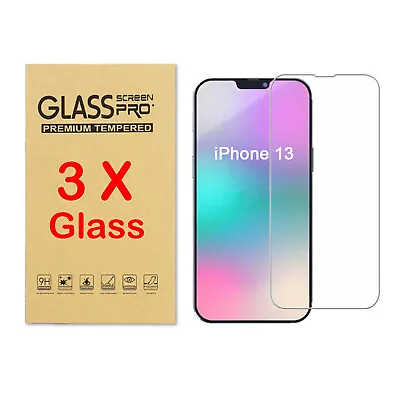 3PCS For IPhone 15 14 13 12 XR Pro Tempered Glass Screen Protector CRYSTAL CLEAR • £7.65