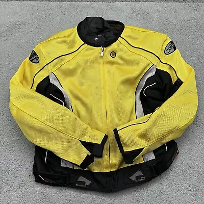 Joe Rocket Motorcycle Jacket Phoenix 4.0 Size Large Yellow & Black Mesh Summer • $143.90