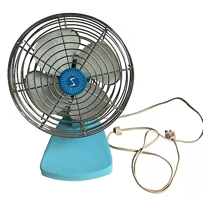 Vintage Superior Electric Products Turquoise Blue Fan 8  Model 874 • $65