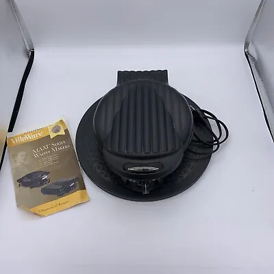 Black VillaWare 2202 Maxi Belgian Waffler Waffle Maker - Tested! W Manual • $39.99