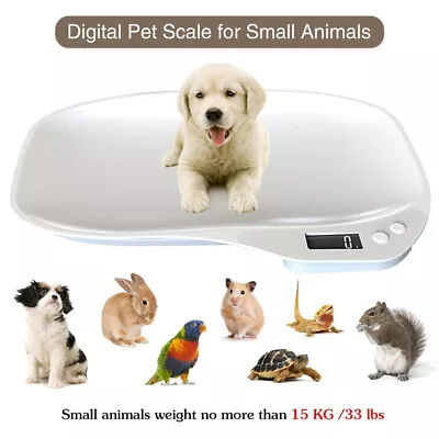 Pet Electric Weighing Scales Dog Animal Cat Toddler Baby Digital Scale Weigh15KG • £15.25