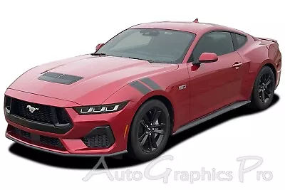 2024-2025 Ford Mustang GT Ecoboost Hood Fender Decals DOUBLE BAR Graphic Stripes • $89.98