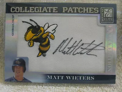 Matt Wieters 2007 Donruss Elite Extra Edition Logo Patch Auto /250 NCAA Mint • $22.09