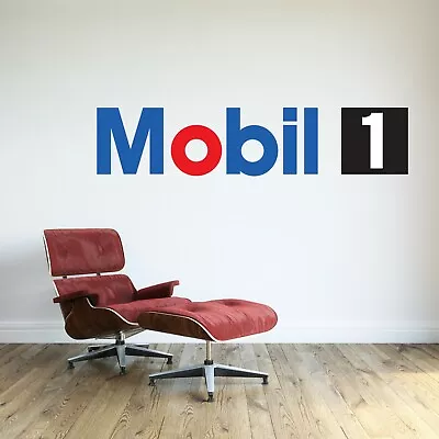Mobil 1 Oil Racing Logo Wall Decal Vehicle Art Mural Vinyl Sticker • $54.95