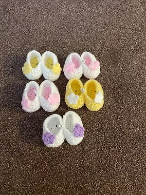 New Hand Crochet Prem Baby Shoes • £1.75