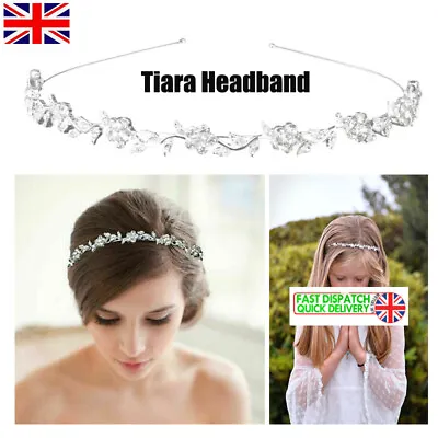 Kids Girls Child Wedding Prom Crystal Rhinestones Tiara Princess Crown Headband • £4.59