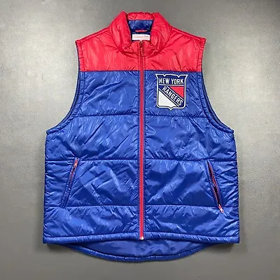 100% Authentic New York Rangers Mitchell & Ness Vest Size 2XL 52 Mens • $131.75