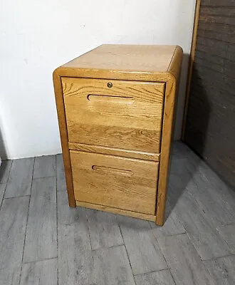 Vintage Heavy Duty Industrial Mission Oak Wood Filing File Cabinet 2-Drawer M24 • $405